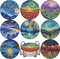 8PCS Starry Sky Diamond Painting Coaster Kit – DIY Moon & Galaxy Gem Art Drink Coasters with Holder & Cork Base, Celestial Craft Set for Adults & Beginners Home Décor